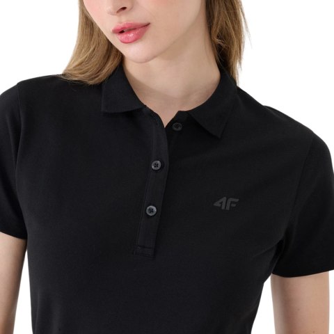 Koszulka damska polo 4F F365 głęboka czerń 4FWMM00TPTSF365 20S