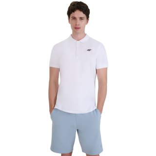 Koszulka męska polo 4F M366 biała 4FWMM00TPTSM366 10S