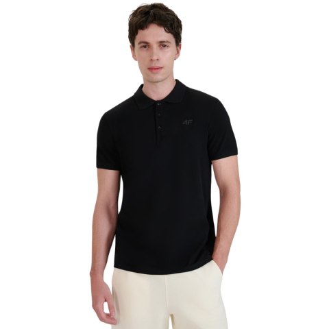 Koszulka męska polo 4F M366 głęboka czerń 4FWMM00TPTSM366 20S Koszulka męska polo 4F M366 głęboka czerń 4FWMM00TPTSM366 20S