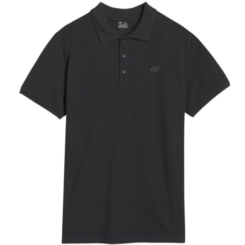 Koszulka męska polo 4F M366 głęboka czerń 4FWMM00TPTSM366 20S Koszulka męska polo 4F M366 głęboka czerń 4FWMM00TPTSM366 20S