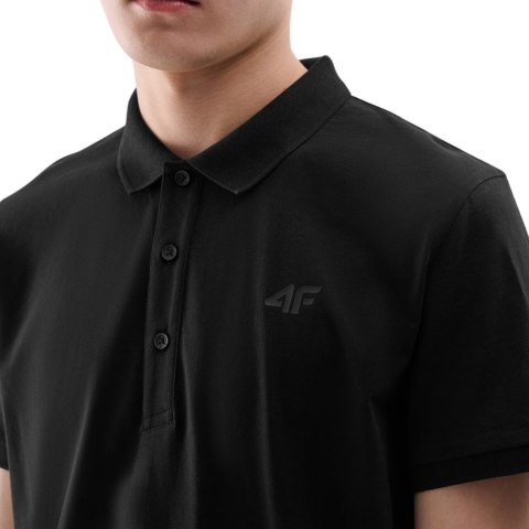 Koszulka męska polo 4F M367 głęboka czerń 4FWMM00TPTSM367 20S Koszulka męska polo 4F M367 głęboka czerń 4FWMM00TPTSM367 20S
