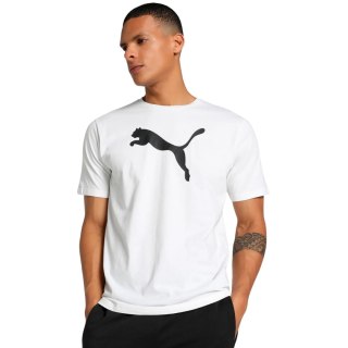 Koszulka męska Puma Team Rise Logo Jersey Cotton biała 658705 04