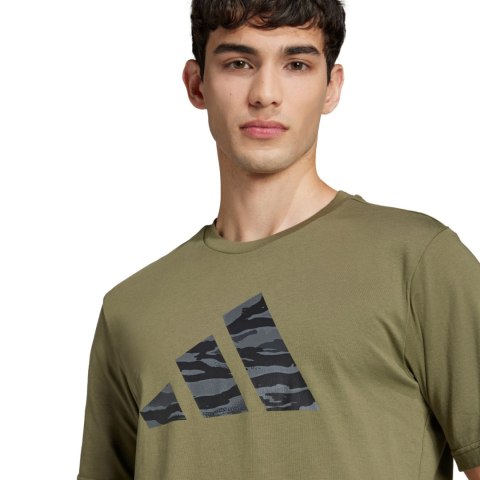 Koszulka męska adidas Codes Camo Graphic zielona JI6768