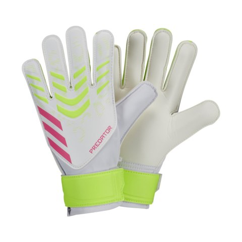 Rękawice bramkarskie dla dzieci adidas Predator Training Goalkeeper biało-różowe JH3812
