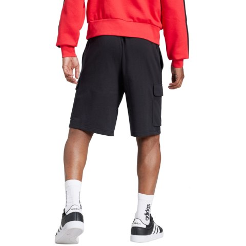 Spodenki męskie adidas Essentials Feel Cozy French Terry Cargo czarne JE6291