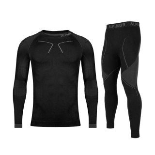 Bielizna termoaktywna Alpinus Tactical Base Layer Set czarno-szara M GT43276