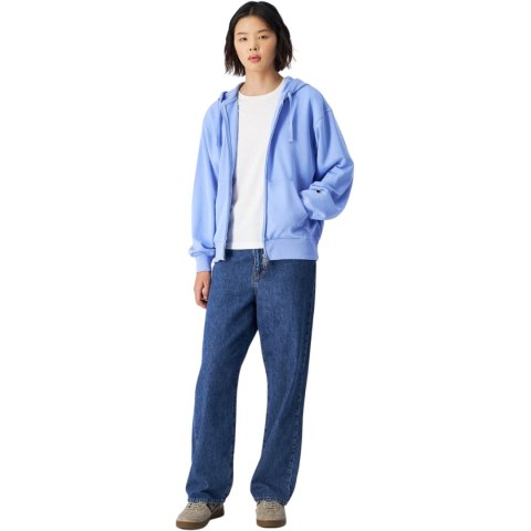 Bluza damska Champion Full Zip Hoodie Sweatshirt błękitna 117787 BS186