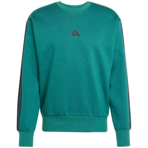 Bluza męska adidas Essentials 3-Stripes Fleece zielona JE6306