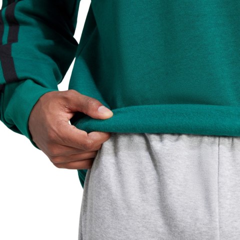 Bluza męska adidas Essentials 3-Stripes Fleece zielona JE6306