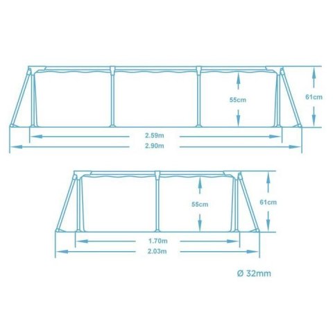Basen ogrodowy stelażowy 259 x 170 x 61 cm Bestway 56403N Basen ogrodowy stelażowy 259 x 170 x 61 cm Bestway 56403N