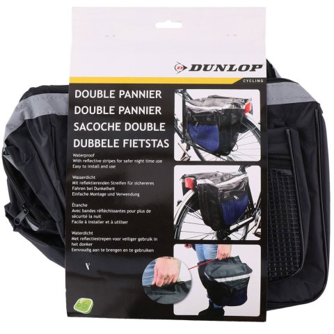 Torba rowerowa na bagażnik Dunlop sakwa XXL 26L czarna 1042770 Torba rowerowa na bagażnik Dunlop sakwa XXL 26L czarna 1042770