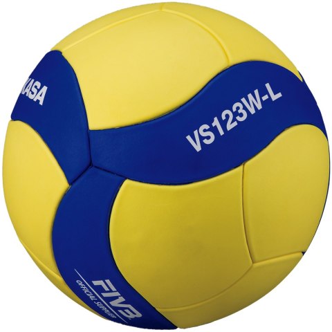 Piłka siatkowa Mikasa VS123W L żółto-niebieska Piłka siatkowa Mikasa VS123W L żółto-niebieska