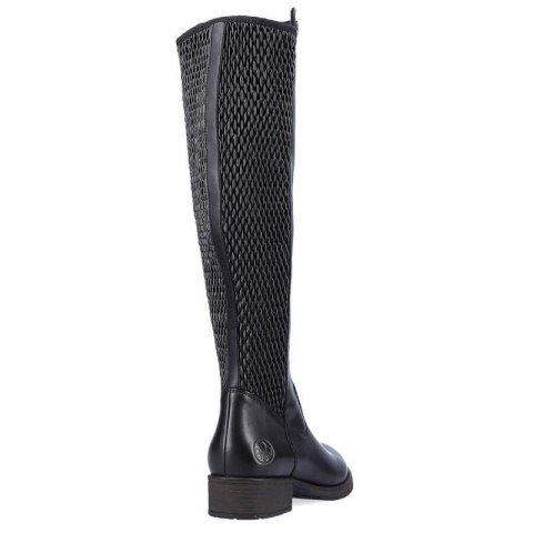 Kozaki skórzane Rieker W Z9591-00 czarne