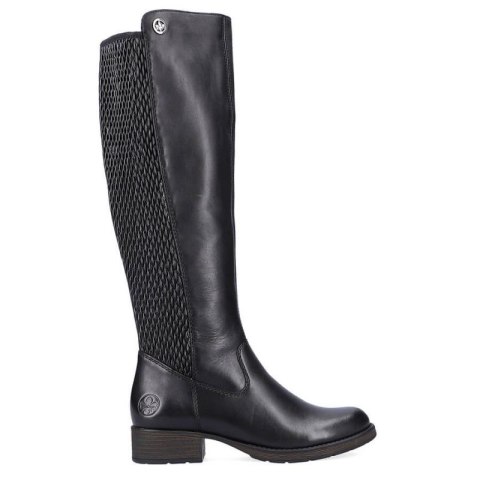 Kozaki skórzane Rieker W Z9591-00 czarne