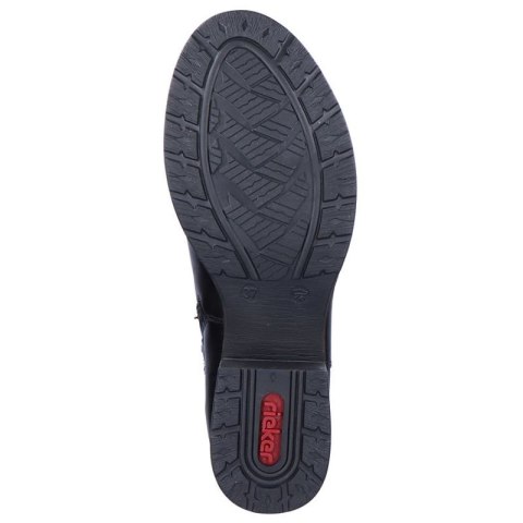 Kozaki skórzane Rieker W Z9591-00 czarne