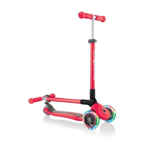 Hulajnoga 3-kołowa Globber Primo Foldable Lights 432-102-2 New Red