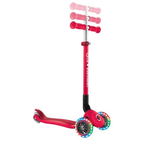 Hulajnoga 3-kołowa Globber Primo Foldable Lights 432-102-2 New Red