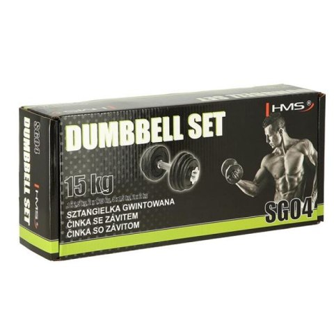 Sztangielka z gwintem SG04 15 (15kg, 8 talerzy) KGHMS 17-59-120