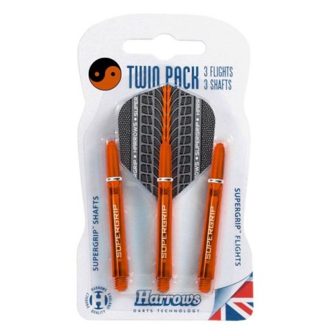 Harrows Twin Pack shafty Supergrip + piórka Supergrip HS-TNK-000013684 Harrows Twin Pack shafty Supergrip + piórka Supergrip HS-TNK-000013684