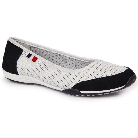 Baleriny skórzane ażurowe Filippo W PAW198A białe