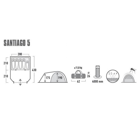 Namiot High Peak Santiago 5.0 11802