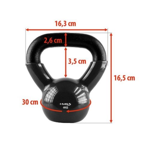 Kettlebell żeliwny Black HMS KNV04