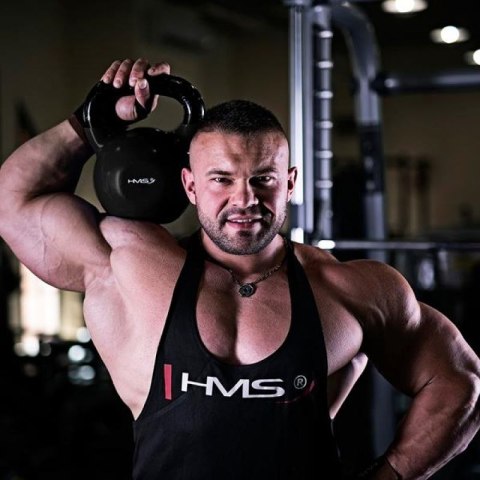 Kettlebell żeliwny Black HMS KNV04