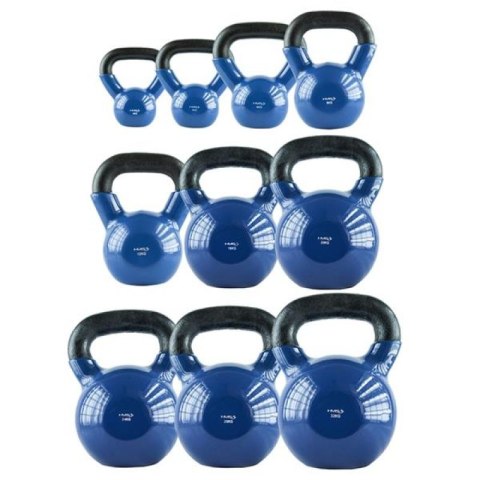 Kettlebell żeliwny pokryty winylem HMS KNV32 BLUE