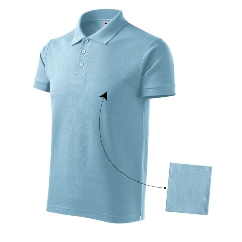 Koszulka polo Malfini Cotton M MLI-21215 błękitny