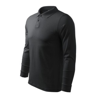 Koszulka polo Malfini Single J. LS M MLI-21194 ebony gray